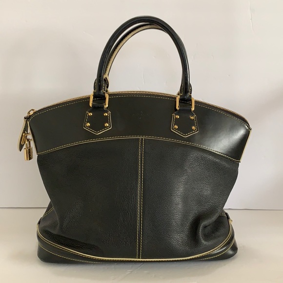 Louis Vuitton Suhali Lock It Paris France black satchel hand bag purse Authentic - Picture 1 of 16